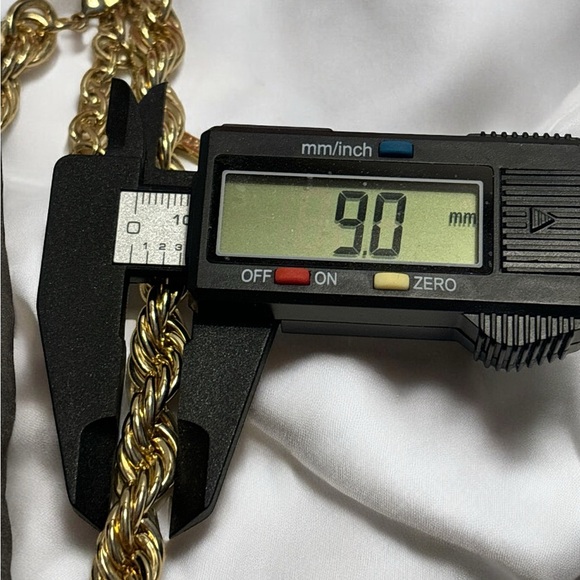 Super Chunky Gold Tone Twisted Rope Chain Sugarfix by Baublebar 15-1/4” + 3” - Picture 8 of 8